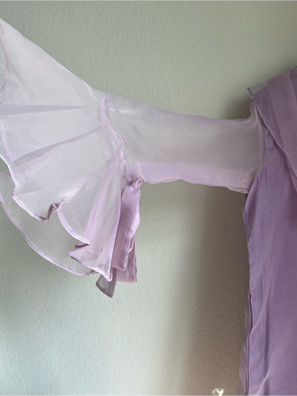 Lavender Ruffle Chiffon Dress - Picture 3 of 5